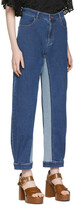 Thumbnail for your product : See by Chloe Blue Striped Denim Jeans