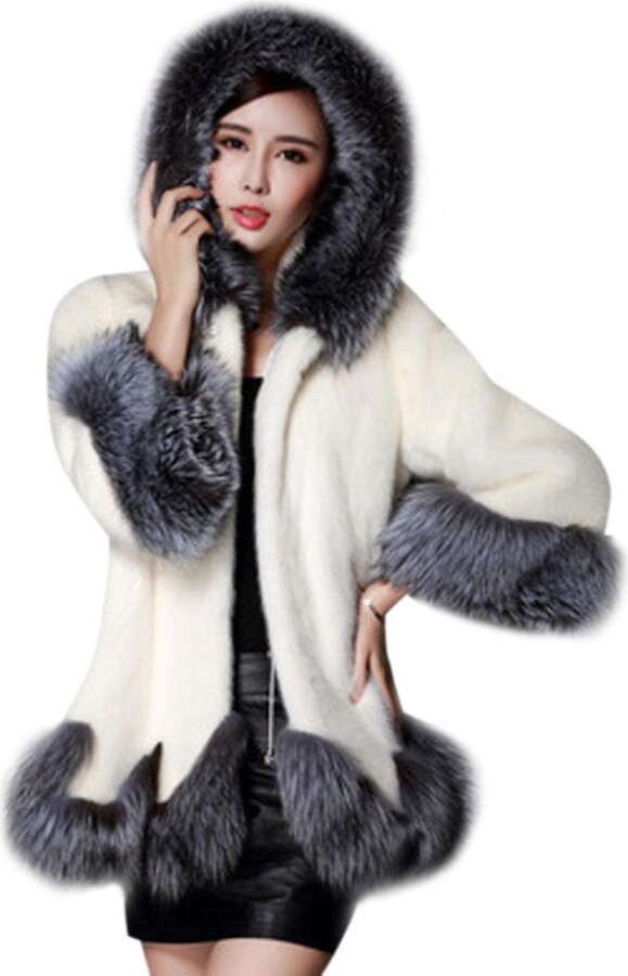 plus size faux fur jacket uk