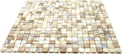 Apollo Tile Mingles 0.6" x 0.6" Glass Mosaic Grid Wall & Floor Tile