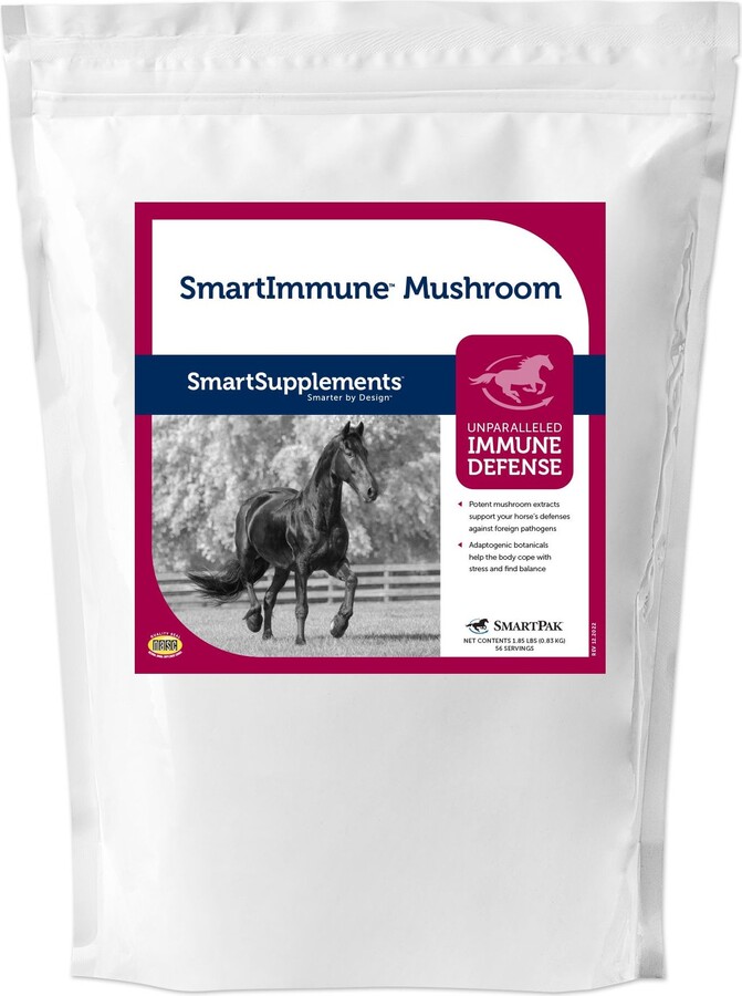 SmartEquine SmartSupplements SmartImmune Mushroom Powder Horse Comprehensive Supplement, 1.85-lb bag