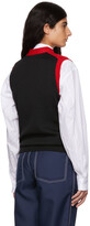 Thumbnail for your product : Comme des Garçons Shirt Black & Red Contrast Vest Cardigan