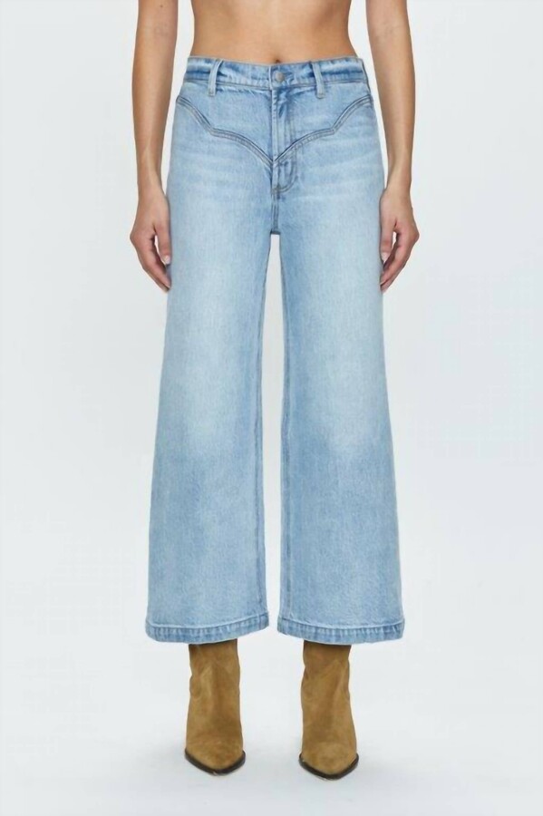 Pistola Denim Lana High Rise Crop Jeans In Saint Vincent