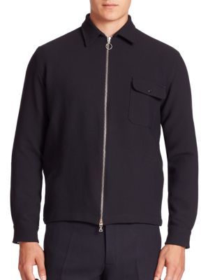 Timo Weiland Drew Woven Zip Front Jacket