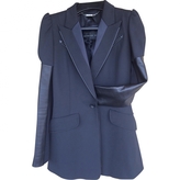 Thumbnail for your product : Barbara Bui Long back blazer with leather sleeves