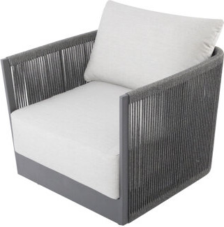 Elementi Outdoor Capri Powder-Coated Aluminum Lounge Chair with Sunbrella® Cushions, Commercial Grade