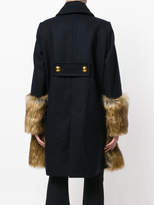 Thumbnail for your product : Sacai double breasted faux fur coat
