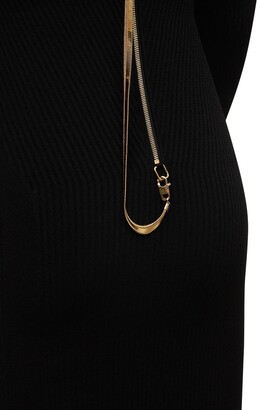 AZ Factory Rib Knit Midi Dress W/ Shoulder Wrap
