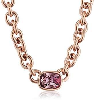 Dyrberg/Kern Women's Elisa 15/02/RG Ant Rose Necklace Partially Gold-Plated Brass Crystal Pink 5.7 cm – 337641