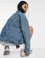 Thumbnail for your product : Collusion oversized denim jacket