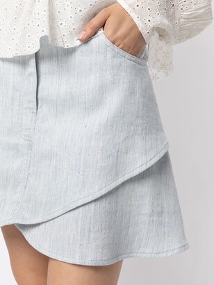 IRO Maudy layered miniskirt