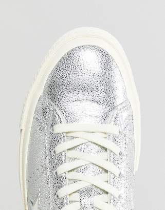 Converse One Star ox trainer in silver