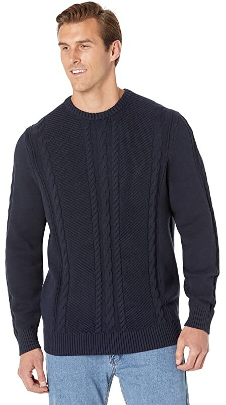 mens big and tall cable knit sweater