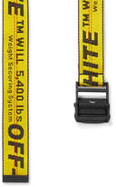 Thumbnail for your product : Off-White Off White 3.5cm Yellow Industrial Logo-Jacquard Webbing Belt