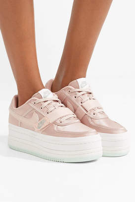 Nike Vandal 2k Faux Leather-trimmed Metallic Faille Platform Sneakers - Pink  - ShopStyle