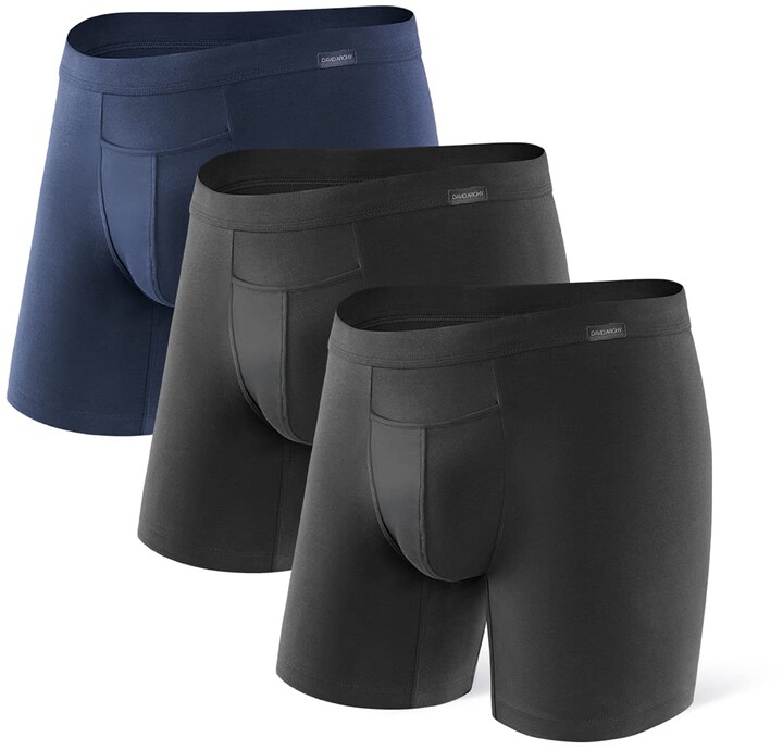 DAVID ARCHY Mens Boxer Briefs 3 Pack Premium Underwear Moisture-Wicking ...