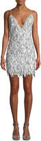 Thumbnail for your product : Jovani Geometric Cocktail Dress w/ Beaded Fringe