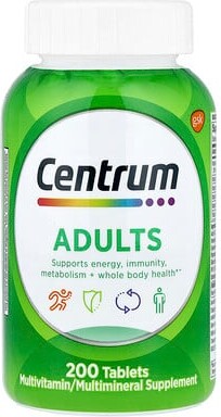 Centrum Centrum, Adults Multivitamin, 200 Tablets
