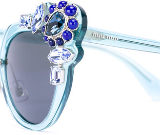 Miu Miu Eyewear - cat eye sunglasses - women - Acetate/metal - One Size
