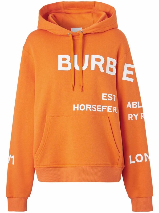Burberry Horseferry-print cotton oversized hoodie - ShopStyle