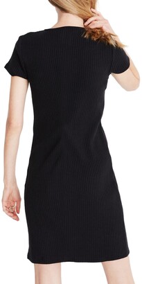 Madewell Ribbed Button Front Minidress