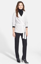 Thumbnail for your product : Lafayette 148 New York Merino & Cashmere Wrap Cardigan