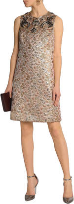 Dolce & Gabbana Crystal-embellished Brocade Mini Dress