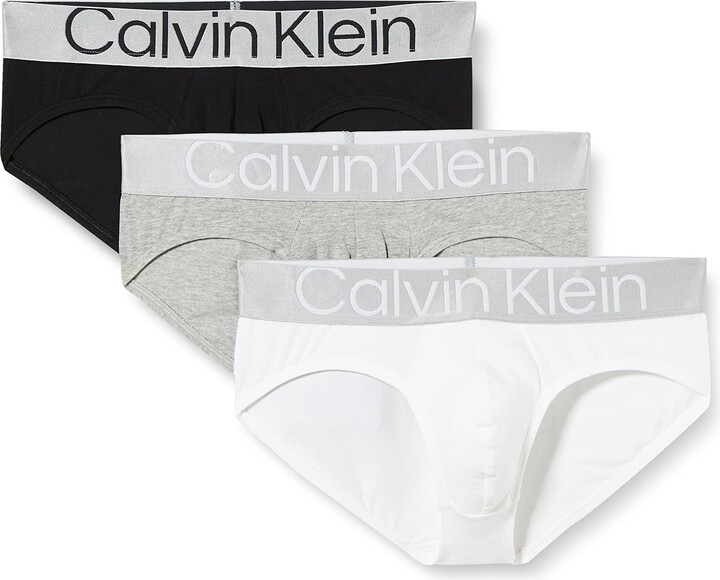 Calvin Klein Men's Underwear Multipack - Medium Rise Briefs 3 Pack -  Signature Waistband Elastic - Black - ShopStyle