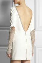 Thumbnail for your product : Jagger Rime Arodaky - Miss Lace-paneled Crepe Mini Dress - Ivory