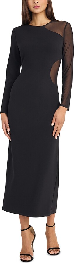 Donna Morgan Mesh One Sleeve Dress