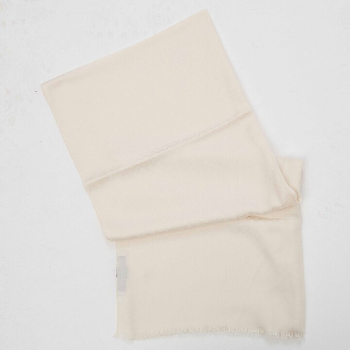 Ferragamo Logo Printed Frayed Edge Scarf