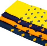 Thumbnail for your product : Slopes & Town Men's Yellow / Orange / Blue Gift Box Bamboo Socks Orange&Yellow