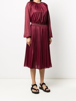 Thumbnail for your product : Moncler Perforated Pleated Midi Dress