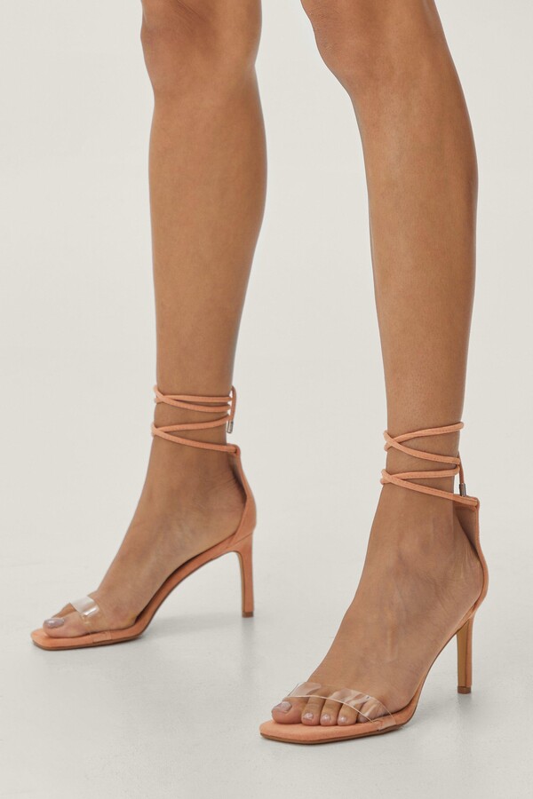 peach sandals heels