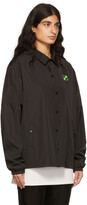 Thumbnail for your product : we11done Black Polyester Windbreaker Jacket