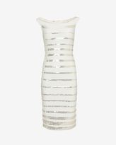 Thumbnail for your product : Herve Leger Sequin Bandage Stripe Knee Length Dress