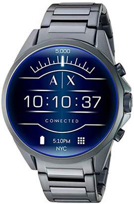 Armani Exchange A|X Men's Smartwatch Touchscreen Watch with Stainless-Steel-Plated Strap