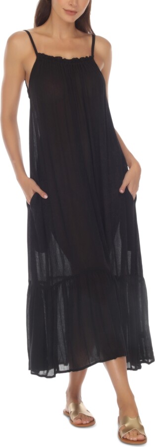 Raviya Women's Ruffle-Trim Maxi Dress Cover-Up