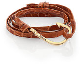 Thumbnail for your product : Miansai Anchor Alligator Leather Bracelet