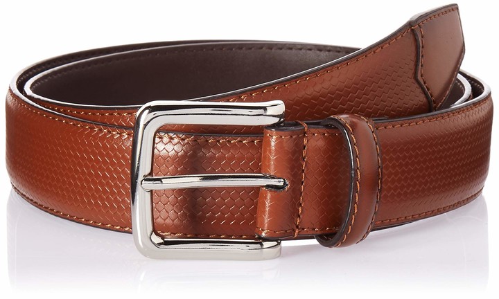 mens cognac dress belt