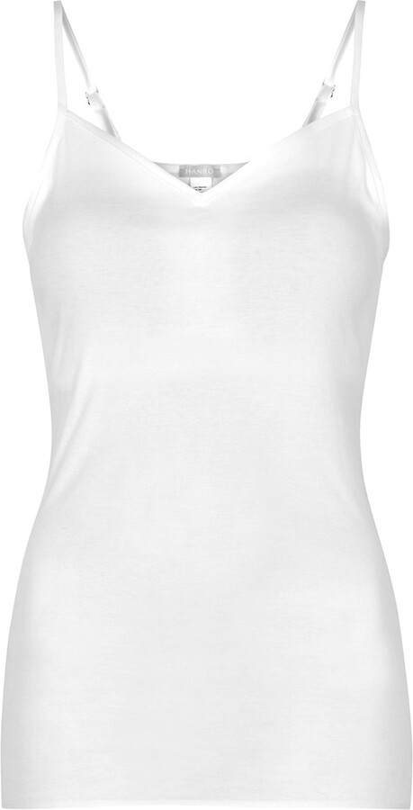 Hanro Seamless White Padded Cotton top