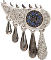 Thumbnail for your product : Ileana Makri Diamond, Sapphire & Black Diamond Crying Eye Earring