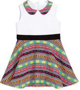 Thumbnail for your product : Milly Minis Neon-Striped Combo Dress, Multi, Sizes 2-7