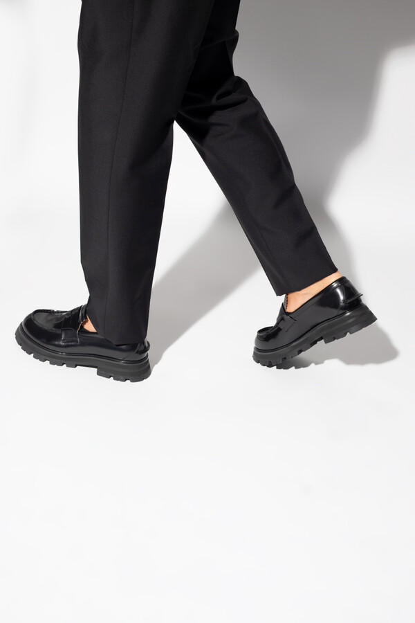 Disse At opdage brug Alexander McQueen Leather Moccasins Men's Black - ShopStyle Slip-ons &  Loafers