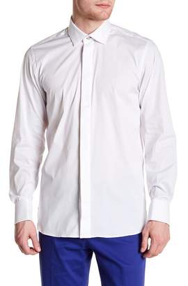 James Long Sebastien Sleeve Hidden Front Button Slim Fit Woven Shirt