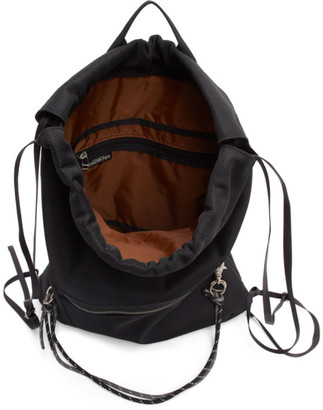 Master-piece Co Black Knit Drawstring Backpack