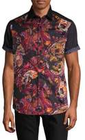 Thumbnail for your product : Robert Graham Short-Sleeve Printed Button-Down Shirt