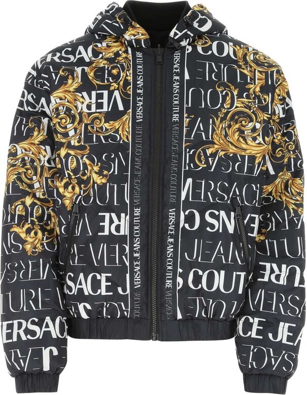 Versace Jeans Couture Logo-Printed Reversible Zipped Puffer Jacket -  ShopStyle