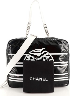 Chanel Black Vertical Lambskin Pocket Camera Bag Large