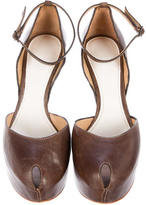 Thumbnail for your product : Maison Margiela Leather Platform Sandals w/ Tags