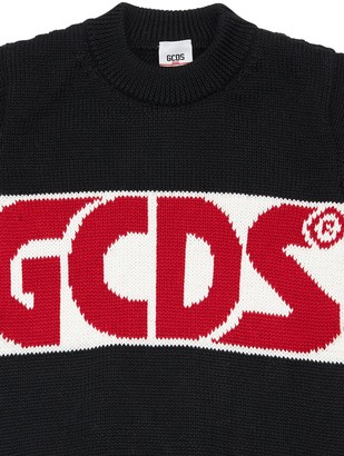 GCDS Intarsia Knit Wool Blend Sweater